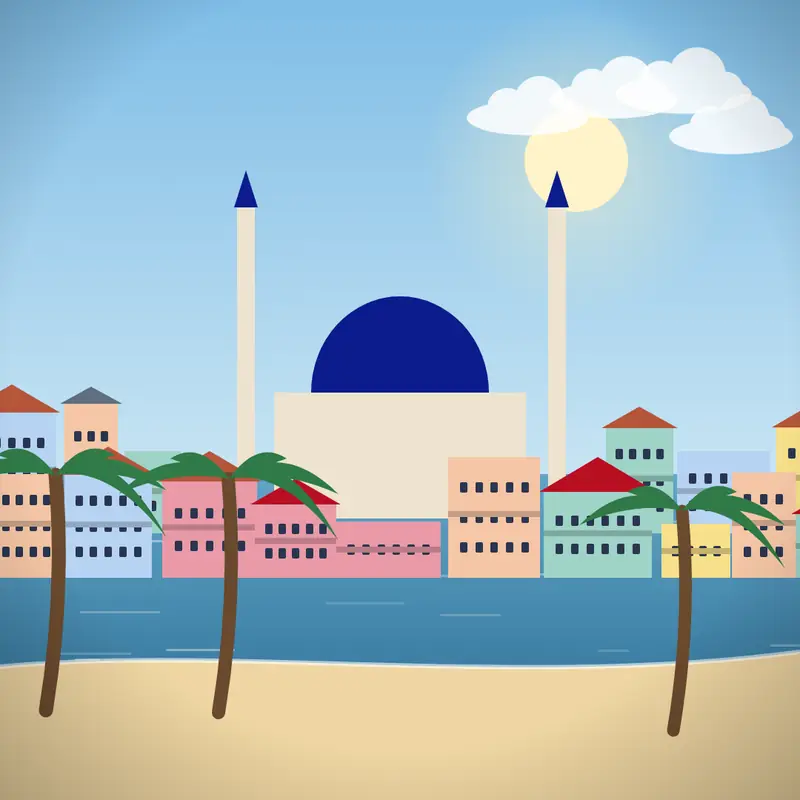 Banjul, Gambia – Reissaajat.fi:n kuvitus